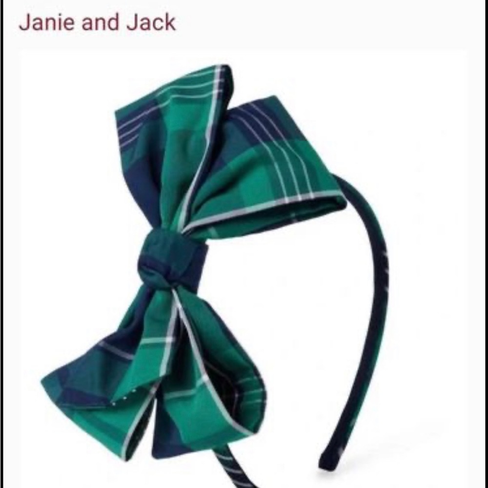 Janie and Jack Plaid Bow Headband